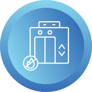 Asansör web simgesi, vektör illüstrasyonu