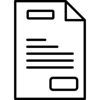 belge simgesi, vektör illüstrasyonu basit tasarım