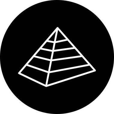 Piramit ağ simgesi vektör illüstrasyonu