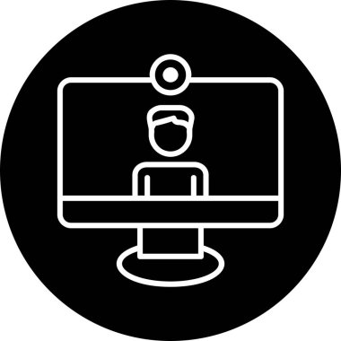 Video Arama simgesi, düz tasarım