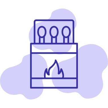 Kibrit. Web simgesi basit illüstrasyon 