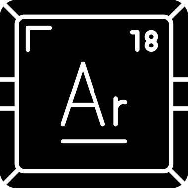 Argon web simgesi, vektör illüstrasyonu