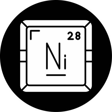 Nikel web simgesi, vektör illüstrasyonu 