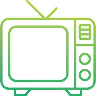 Televizyon. Web simgesi basit illüstrasyon 