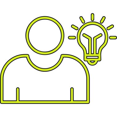 Fikir simgesinin vektör illüstrasyonu 