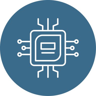 cpu icon, vector illustration simple design
