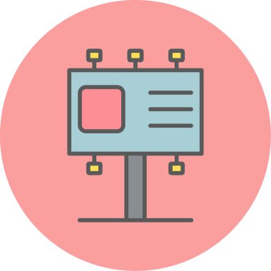 Billboard web simgesi, vektör çizim 