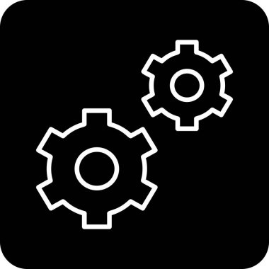 Vitesli ayar simgesi, vektör illüstrasyonu basit tasarım