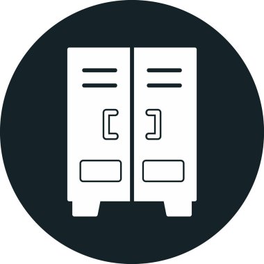 Dolap. Web simgesi basit illüstrasyon  