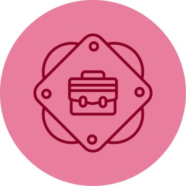 Bavul web simgesi, vektör çizim