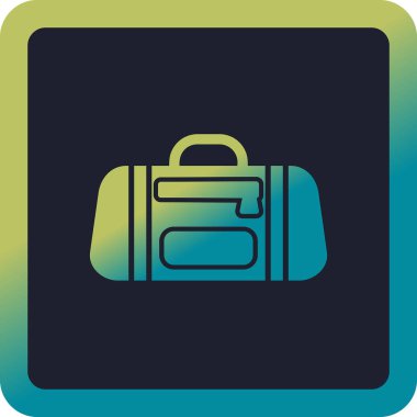 Spor çantası simgesi, vektör illüstrasyonu