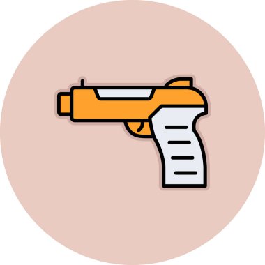 Silah. Web simgesi basit illüstrasyon 