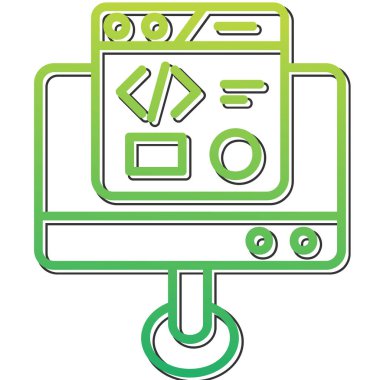 Geliştirme simgesi, vektör illüstrasyonu basit tasarım