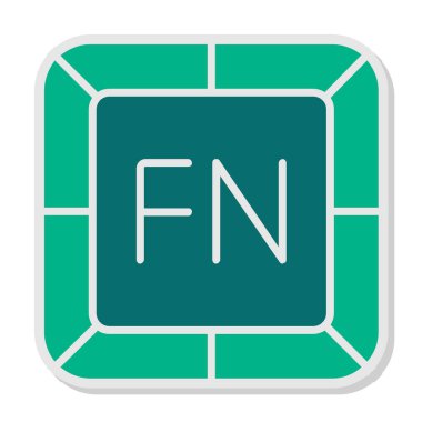 Fonksiyon web simgesi, vektör illüstrasyonu