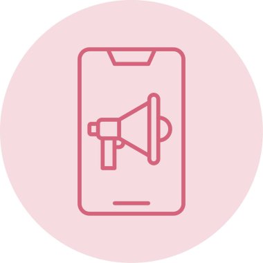 Megafon ikonu vektör illüstrasyonu 