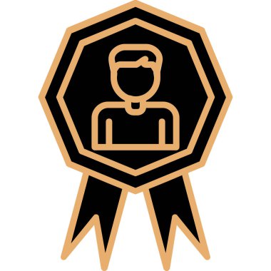 Ayın Çalışanı simgesinin vektör illüstrasyonu