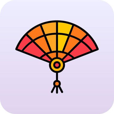 Çin fan web simgesi basit tasarım            