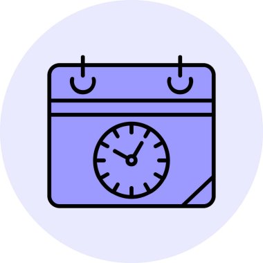 Zamanlama simgesi, vektör illüstrasyonu