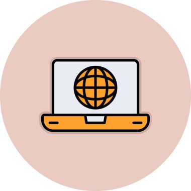 İnternet web simgesi basit illüstrasyon 