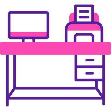 işyeri web simgesi vektör illüstrasyonu