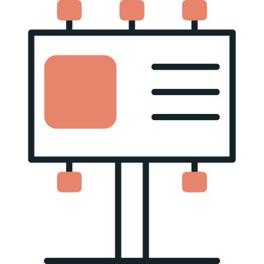 Billboard web simgesi, vektör çizim 