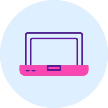 dizüstü bilgisayar simgesi, vektör illüstrasyonu basit tasarım