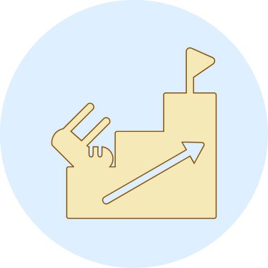 Adımlar web simgesinin vektör illüstrasyonu