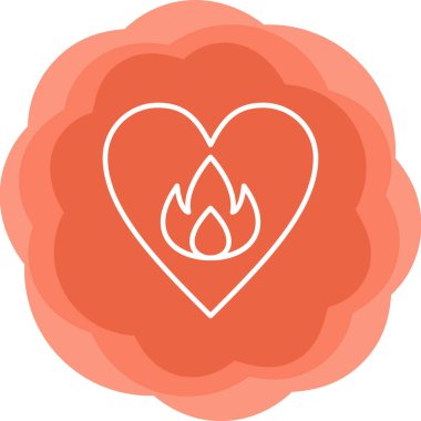 Tutku web simgesi basit illüstrasyon