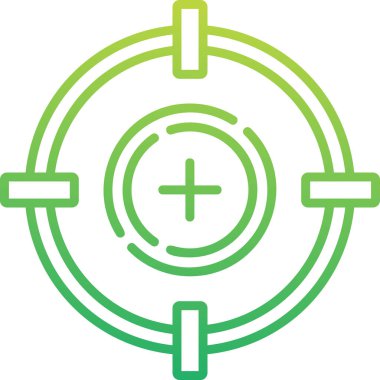 Crosshair simgesi, vektör illüstrasyonu basit tasarım