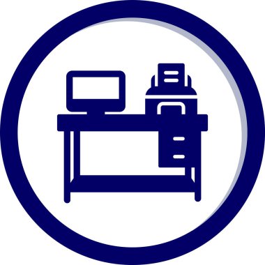 işyeri web simgesi vektör illüstrasyonu