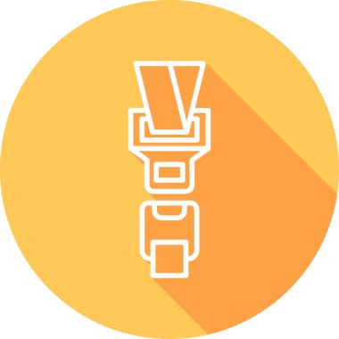 Emniyet kemeri ağ simgesi, vektör illüstrasyonu 