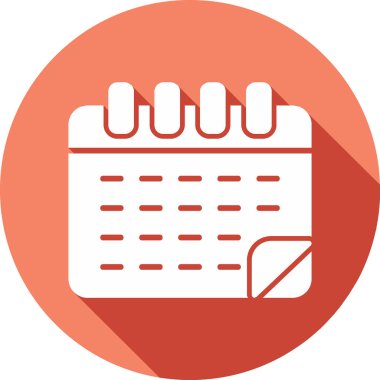 Takvim simgesi, vektör illüstrasyonu basit tasarım