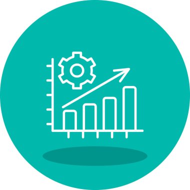  Üretim düzlüğü simgesi, vektör illüstrasyonu