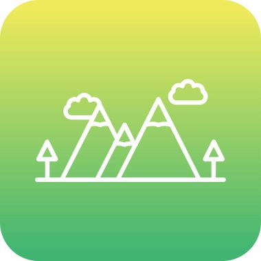 dağ tepesi ikonu vektör illüstrasyonu 