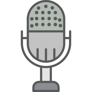 Retro mikrofonun vektör illüstrasyonu