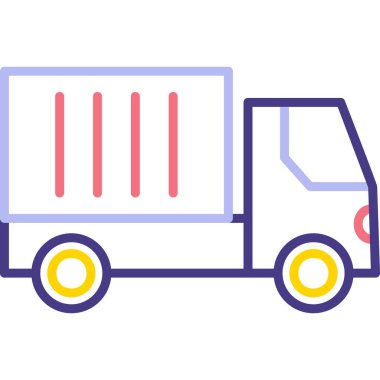 kamyon simgesi, vektör illüstrasyon tasarımı 