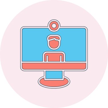 Video Arama simgesi, düz tasarım