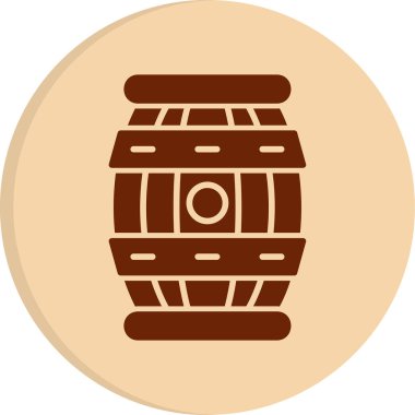 barrel icon, vector illustration simple design