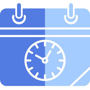 Zamanlama simgesi, vektör illüstrasyonu