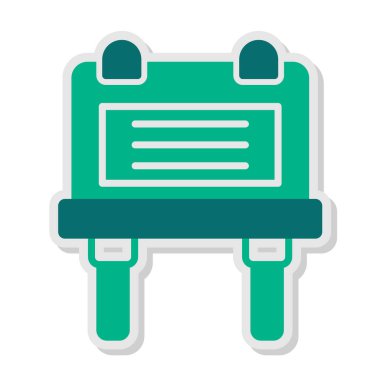 Poster ağ simgesi, vektör illüstrasyonu