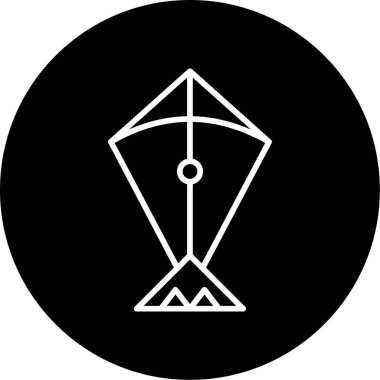 Uçurtma. Web simgesi basit illüstrasyon              