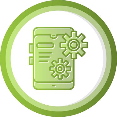 Mobil Ayarlar ikon vektör çizimi