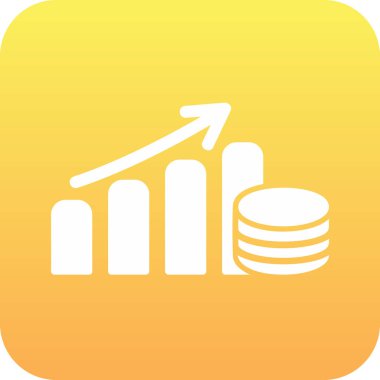 Büyüme grafiği Web simgesi basit illüstrasyon 