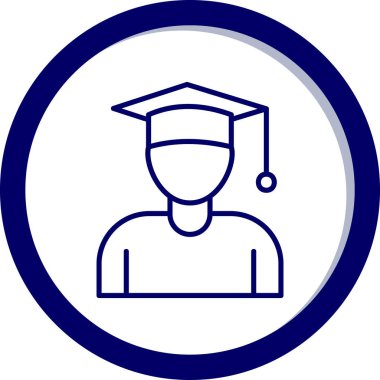 Öğrenci. Web simgesi basit illüstrasyon 