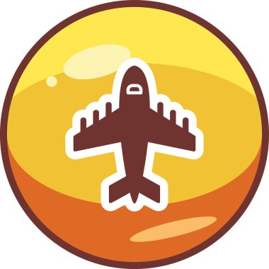 Uçak. Web simgesi basit illüstrasyon 