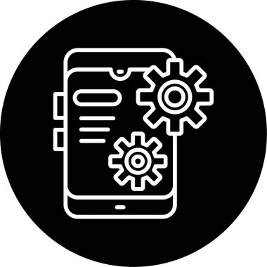 Mobil Ayarlar ikon vektör çizimi