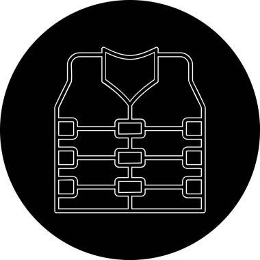 Can yeleği. Web simgesi basit illüstrasyon