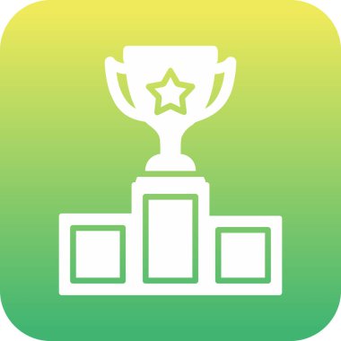 Galibiyet kupa vektör simgesi