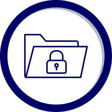 Güvenli Veri Web simgesi vektör illüstrasyonu 