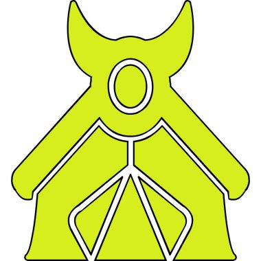 kamp çadırı simgesi web basit illüstrasyon